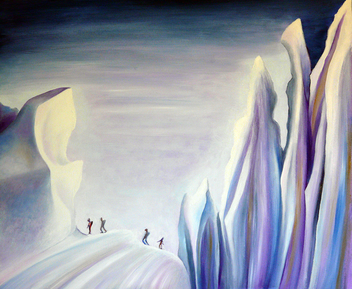 Glaciers (Paint inspired by poetry by Giulia Occorsio)