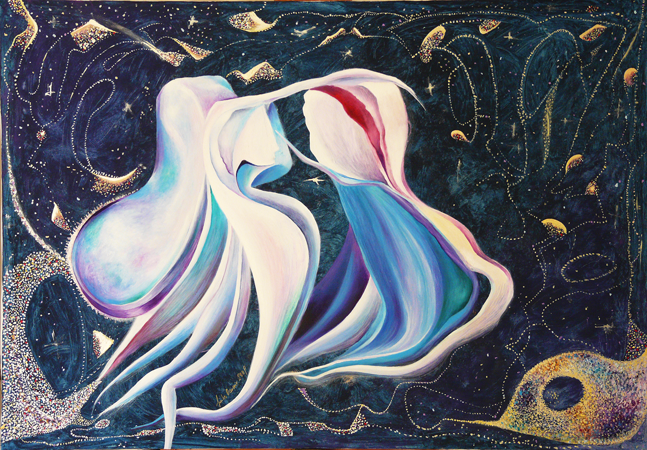 Cosmic dance (Paint inspired by poetry by Giulia Occorsio)