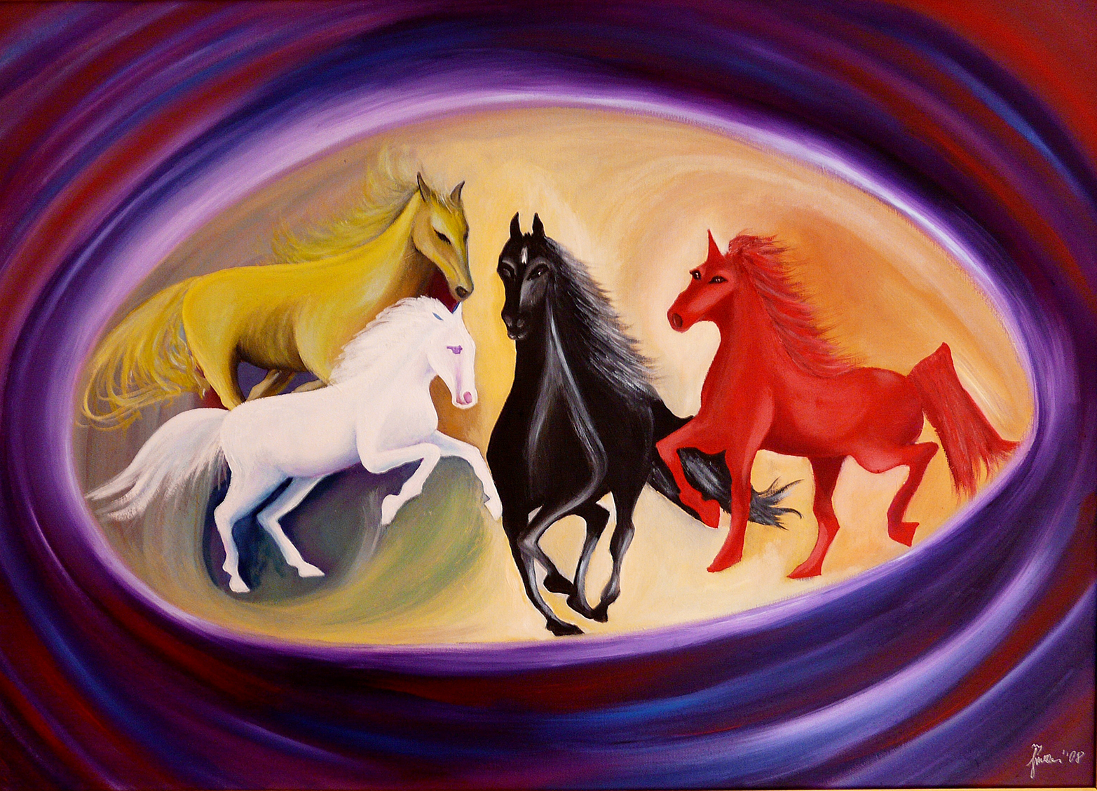 Horses (Paint inspired by poetry by Giulia Occorsio)