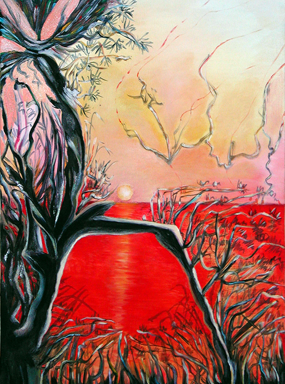 Sunset (Paint inspired by poetry by Giulia Occorsio)